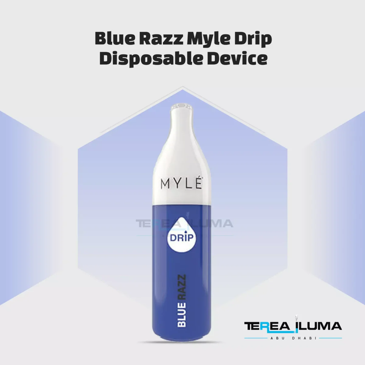 Myle drip blue razz disposable device